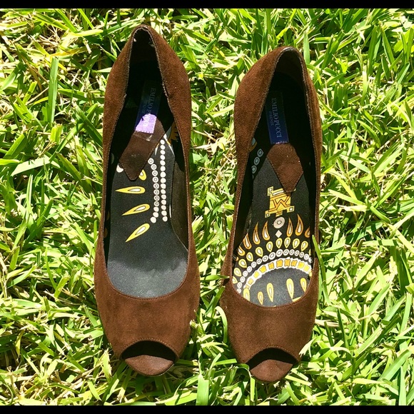 Emilio Pucci suede colorblock wedges - Picture 4 of 7